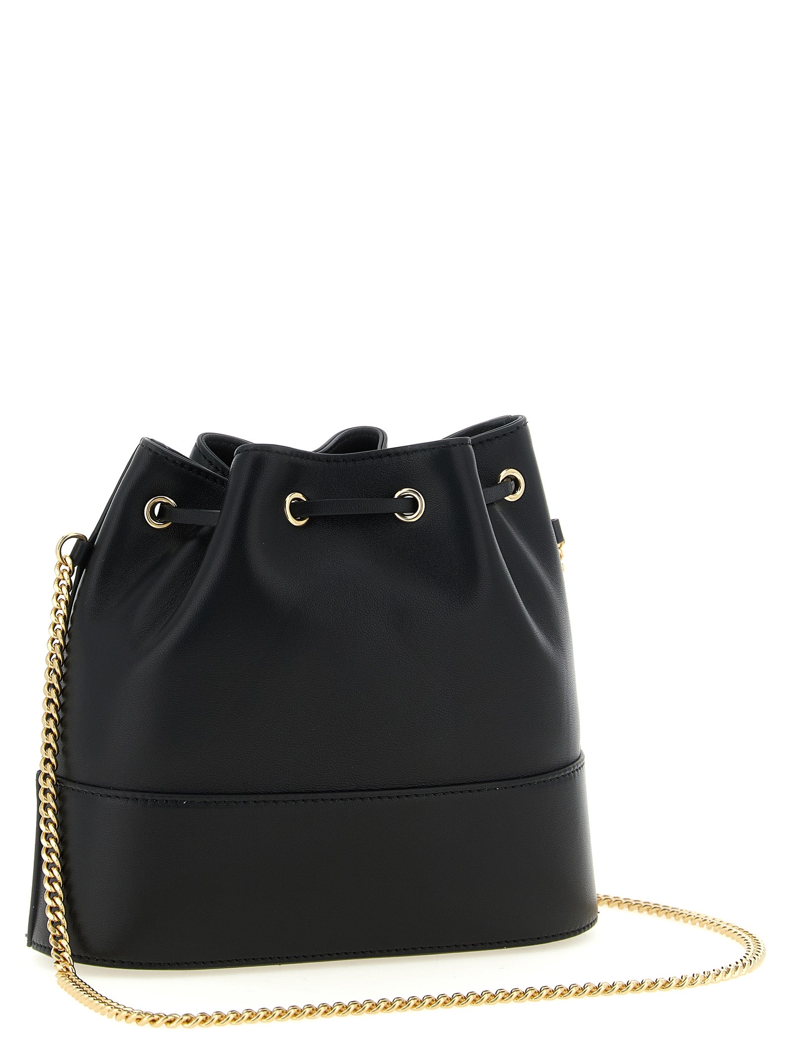 Valentino Garavani Black Nappa Leather Bucket Bag