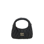 Miu Miu Wandler Mini Hobo Handbag Black