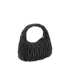 Miu Miu Wandler Mini Hobo Handbag Black