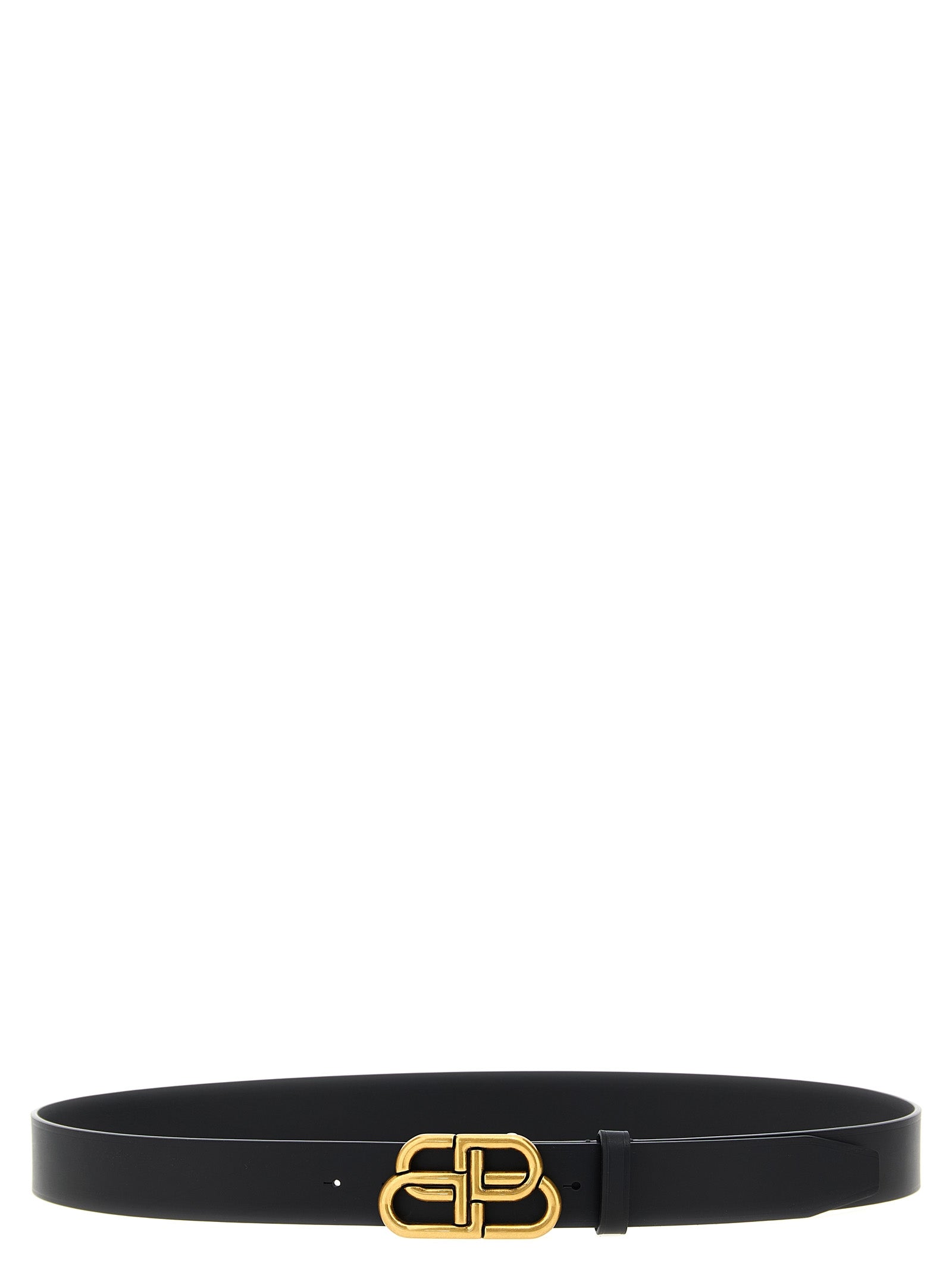 Balenciaga BB Leather Belt Black