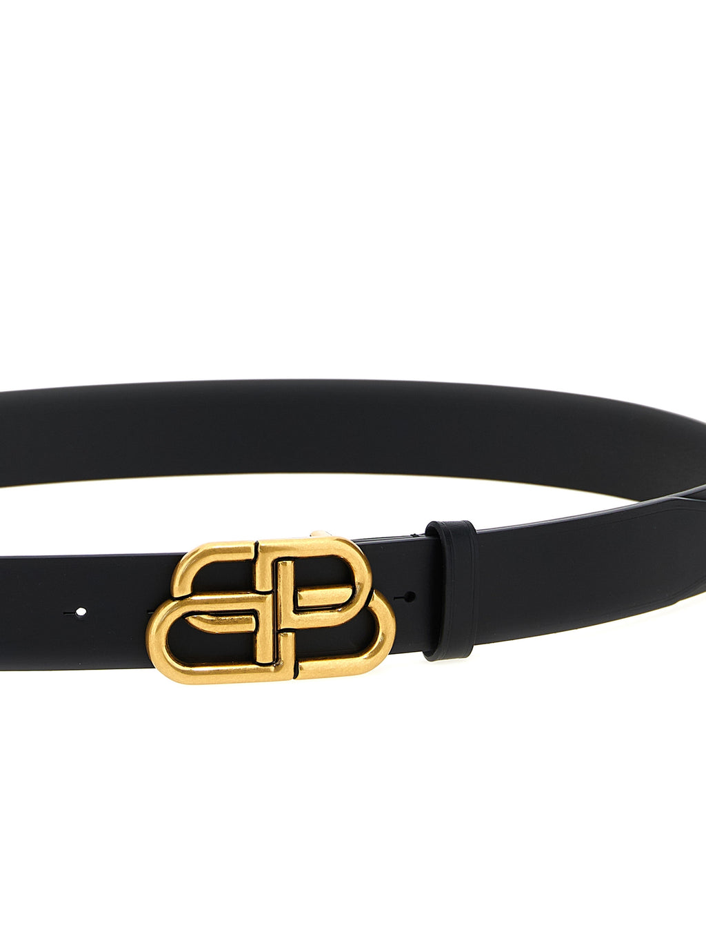 Balenciaga BB Leather Belt Black