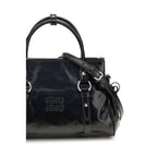 Miu Miu Glossy Leather Small Handbag Black