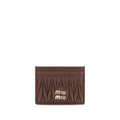 Miu Miu Matelassé Nappa Leather Card Holder Black