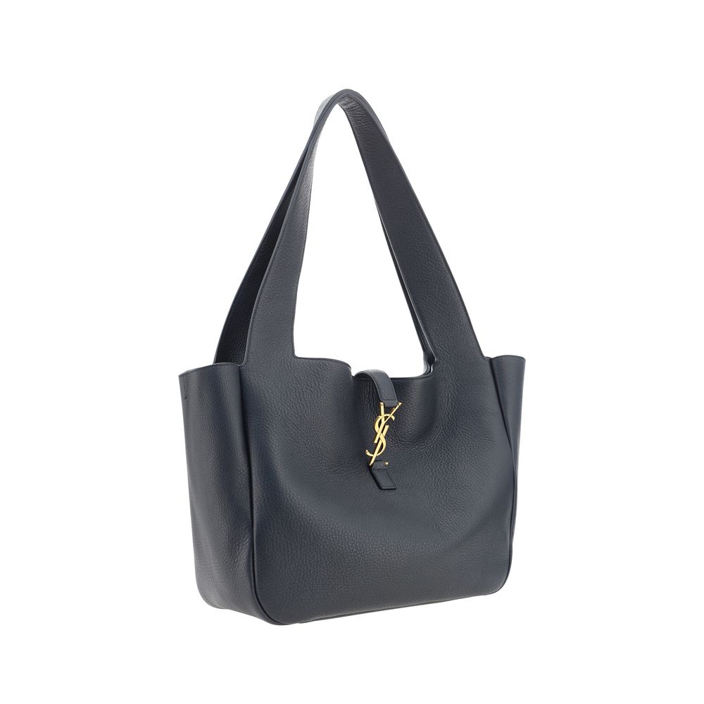 Saint Laurent Le 5 à 7 Bea Large Leather Shoulder Bag Black