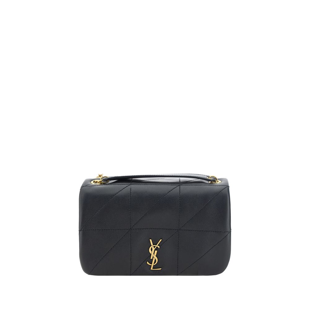 Saint Laurent Jamie Lambskin Shoulder Bag Black