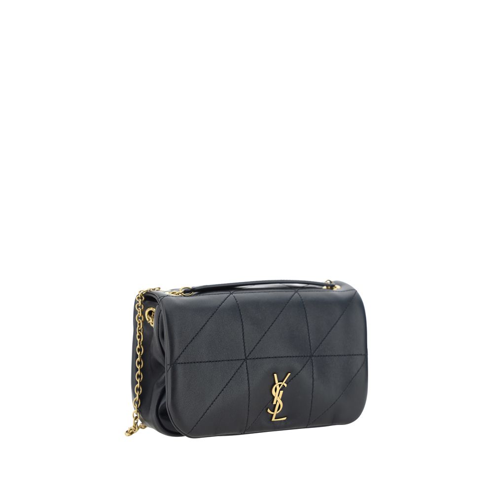 Saint Laurent Jamie Lambskin Shoulder Bag Black