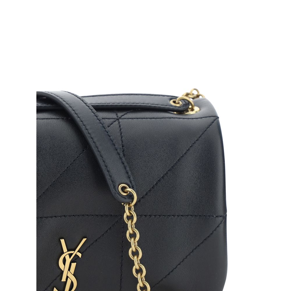 Saint Laurent Jamie Lambskin Shoulder Bag Black