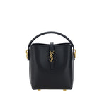 Saint Laurent Le 37 Mini Calf Leather Top Handle Bag Black