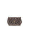 Saint Laurent LouLou Quilted Lambskin Shoulder Bag Taupe Grey