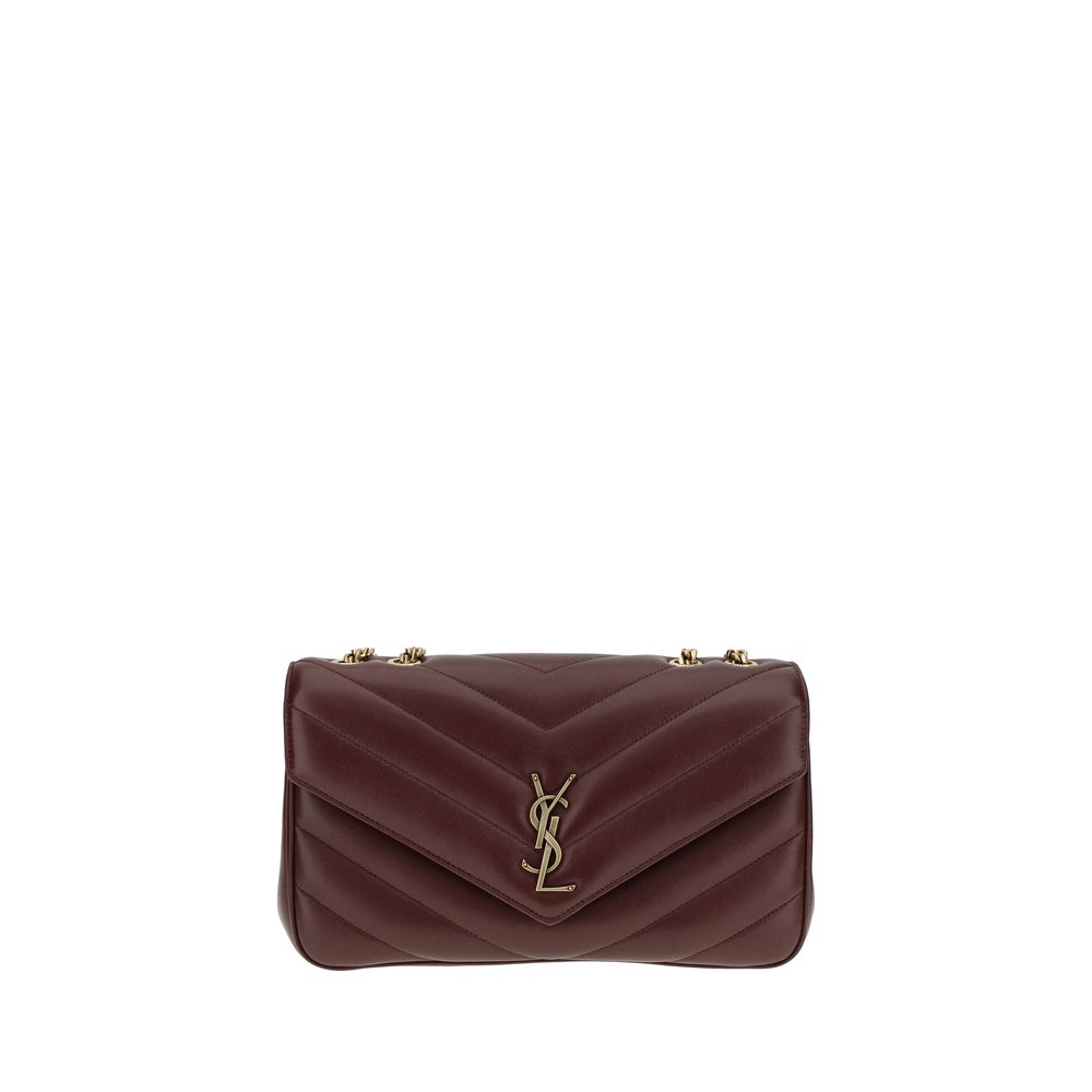 Saint Laurent LouLou Quilted Lambskin Shoulder Bag Bordeaux