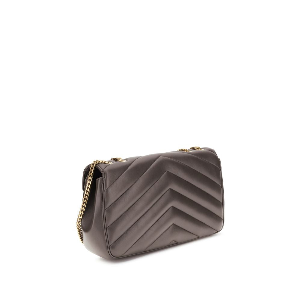 Saint Laurent LouLou Quilted Lambskin Shoulder Bag Taupe Grey
