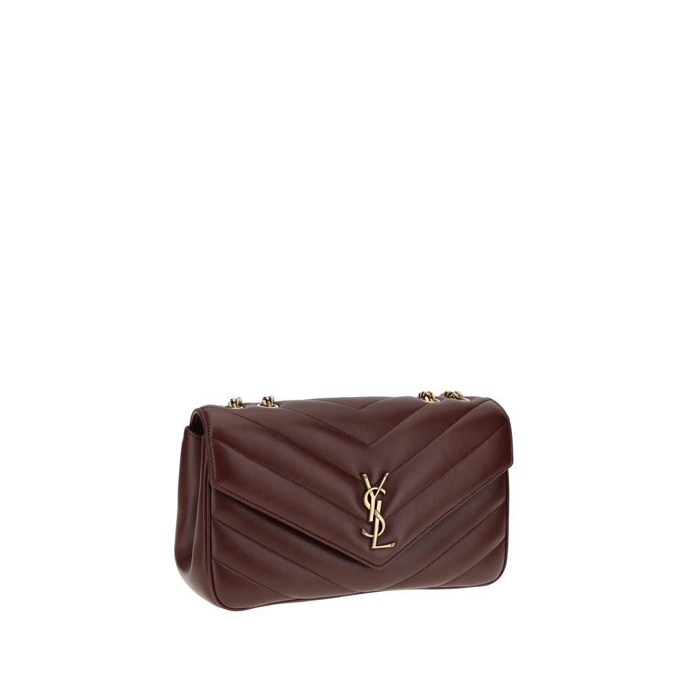 Saint Laurent LouLou Quilted Lambskin Shoulder Bag Bordeaux