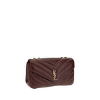 Saint Laurent LouLou Quilted Lambskin Shoulder Bag Bordeaux