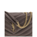 Saint Laurent LouLou Quilted Lambskin Shoulder Bag Taupe Grey