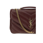 Saint Laurent LouLou Quilted Lambskin Shoulder Bag Bordeaux