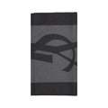 Saint Laurent Cassandre Silk Jacquard Scarf Graphite Grey