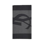 Saint Laurent Cassandre Silk Jacquard Scarf Graphite Grey