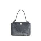 Balenciaga Rodeo Small Suede Calf Leather Handbag Grey