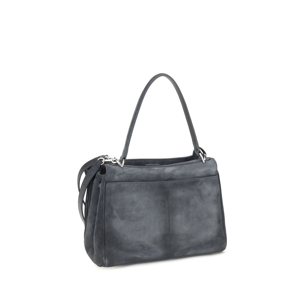 Balenciaga Rodeo Small Suede Calf Leather Handbag Grey