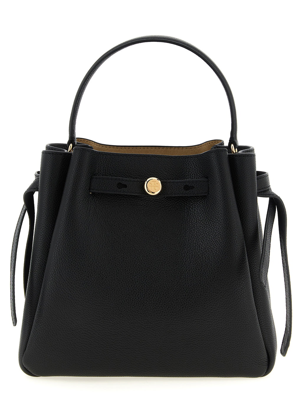 Tory Burch Romy Black Leather Bucket Bag