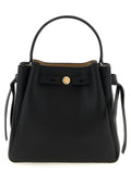 Tory Burch Romy Black Leather Bucket Bag