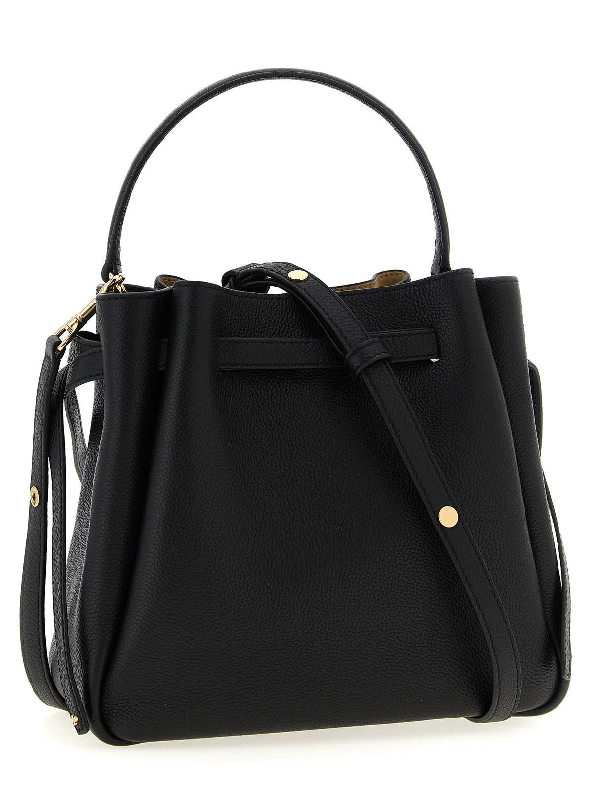 Tory Burch Romy Black Leather Bucket Bag