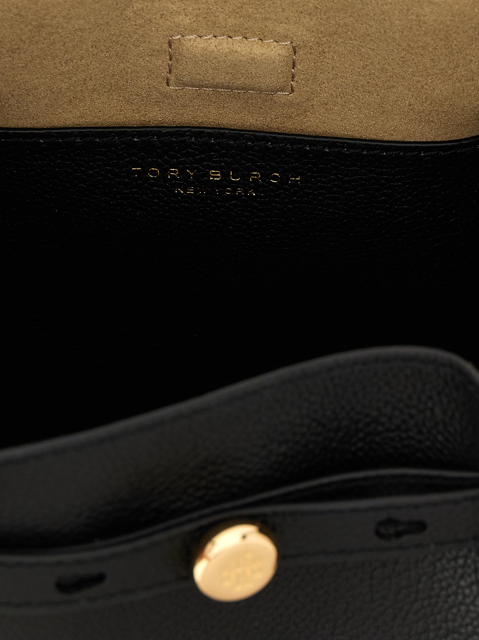 Tory Burch Romy Black Leather Bucket Bag