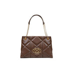 Love Moschino Large Brown Quilted Chain Tote Bag