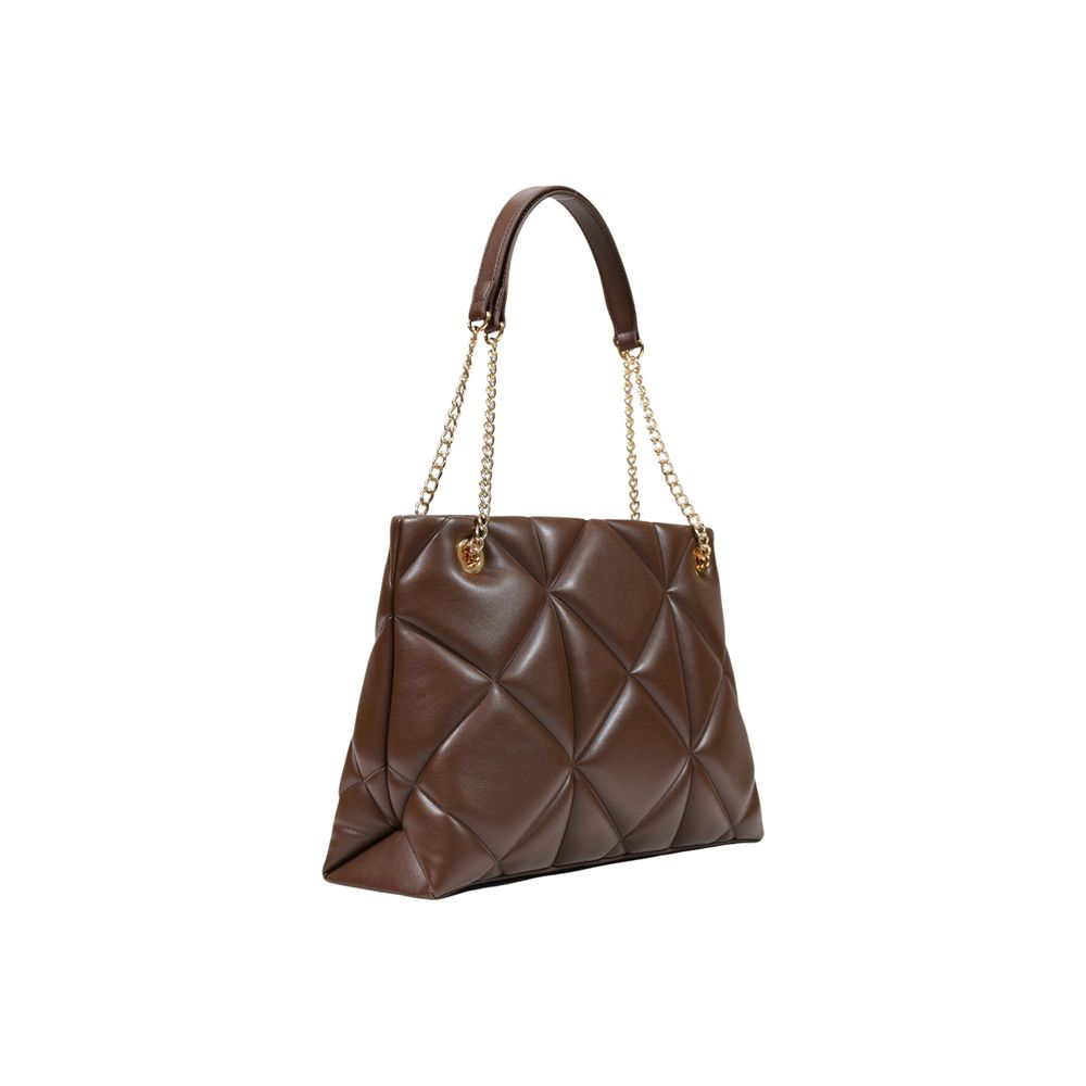 Love Moschino Large Brown Quilted Chain Tote Bag