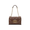 Love Moschino Medium Brown Quilted Chain Shoulder Bag