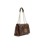 Love Moschino Medium Brown Quilted Chain Shoulder Bag