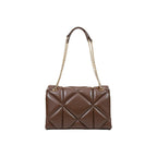 Love Moschino Medium Brown Quilted Chain Shoulder Bag