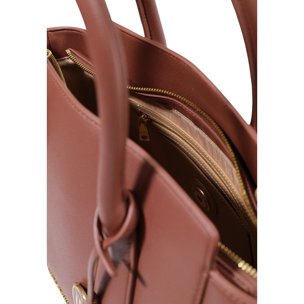 Love Moschino Large Brown Top Handle Bag