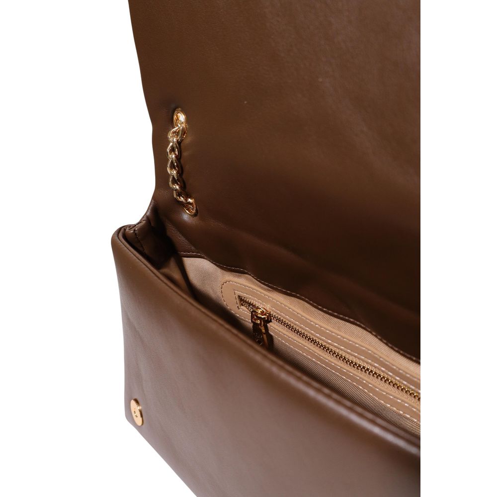 Love Moschino Medium Brown Quilted Chain Shoulder Bag