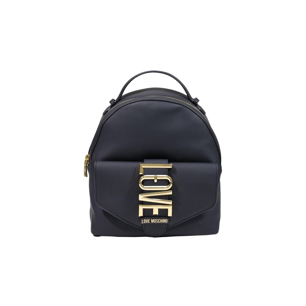 Love Moschino Black Logo Backpack