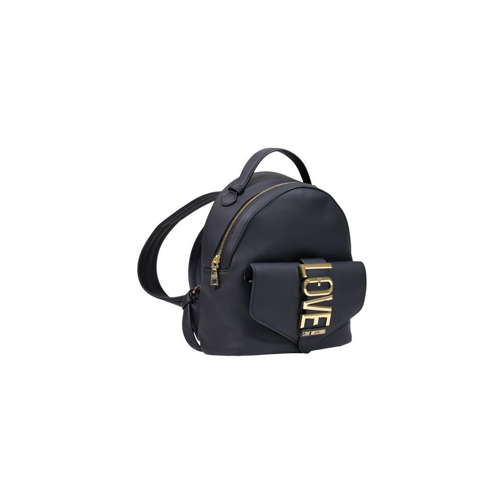 Love Moschino Black Logo Backpack