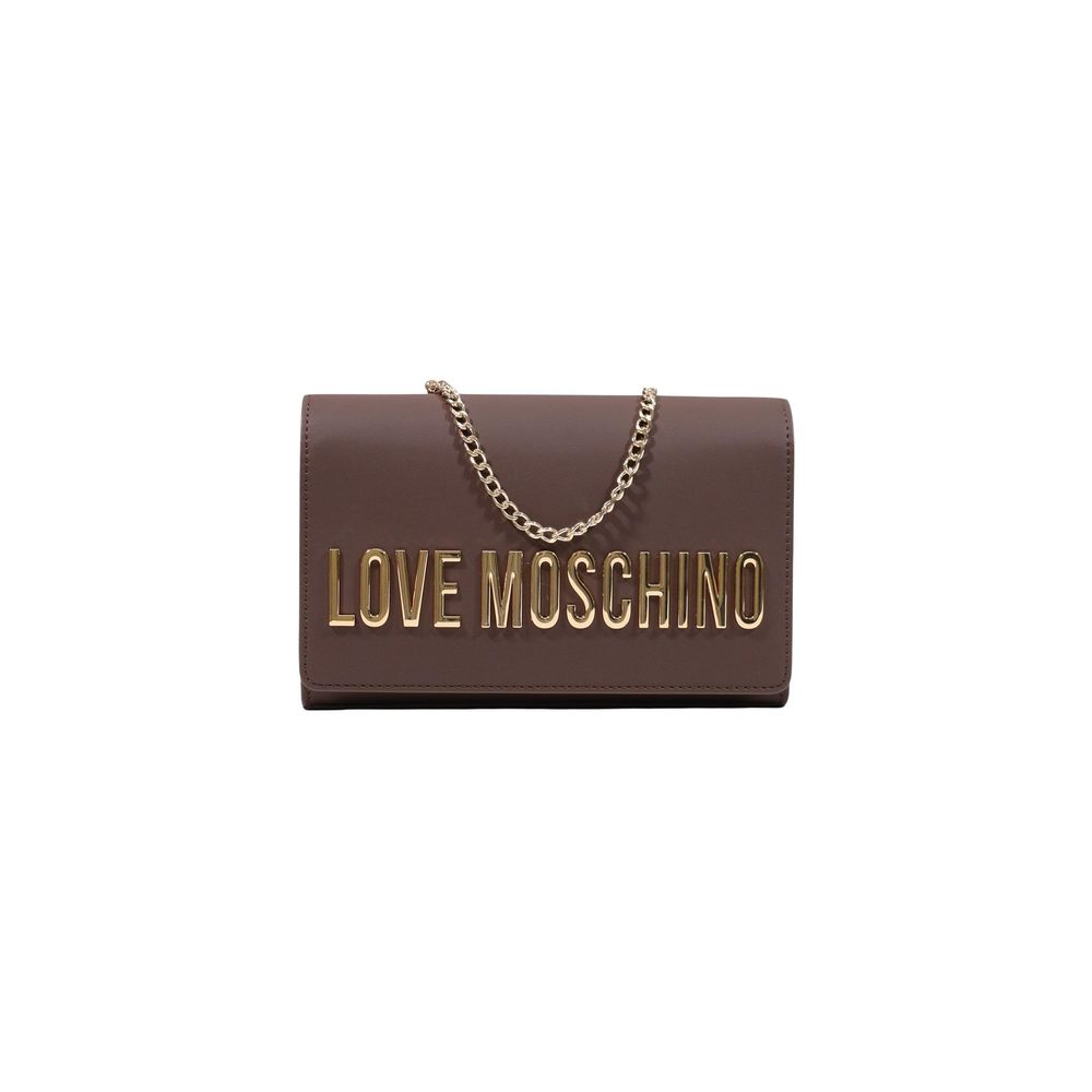 Love Moschino Medium Brown Chain Crossbody Bag