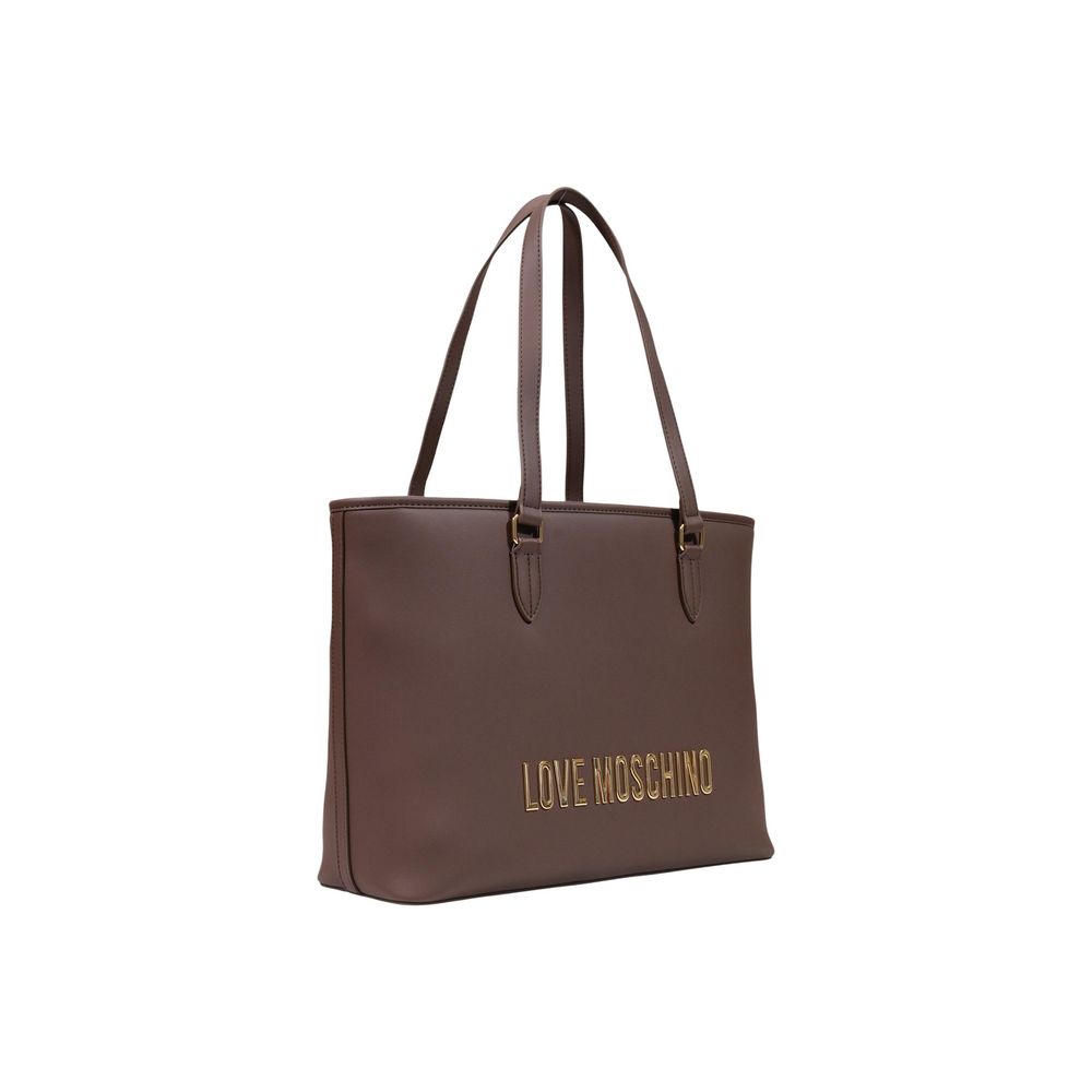 Love Moschino Large Brown Tote Bag