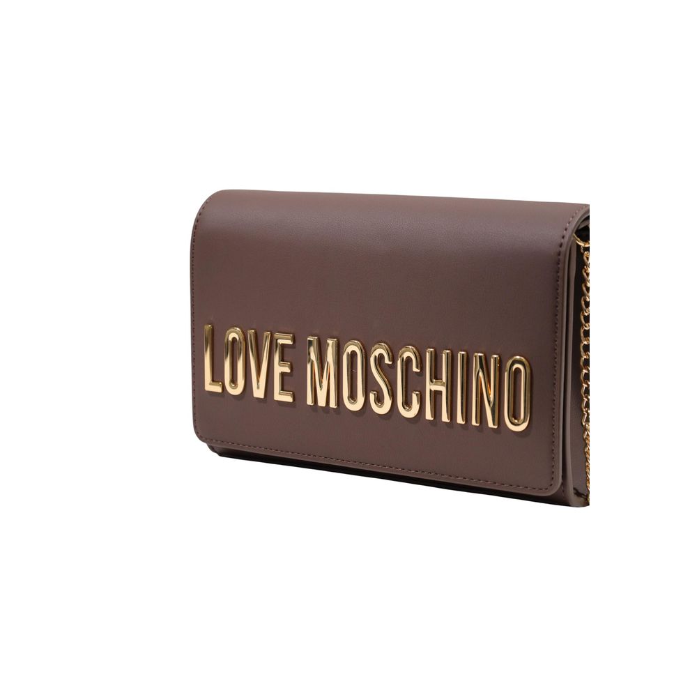 Love Moschino Medium Brown Chain Crossbody Bag