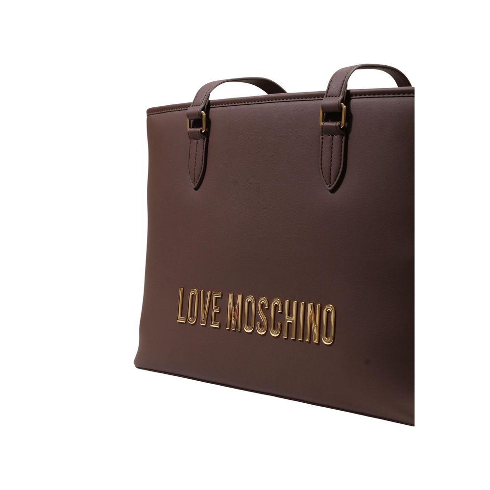 Love Moschino Large Brown Tote Bag