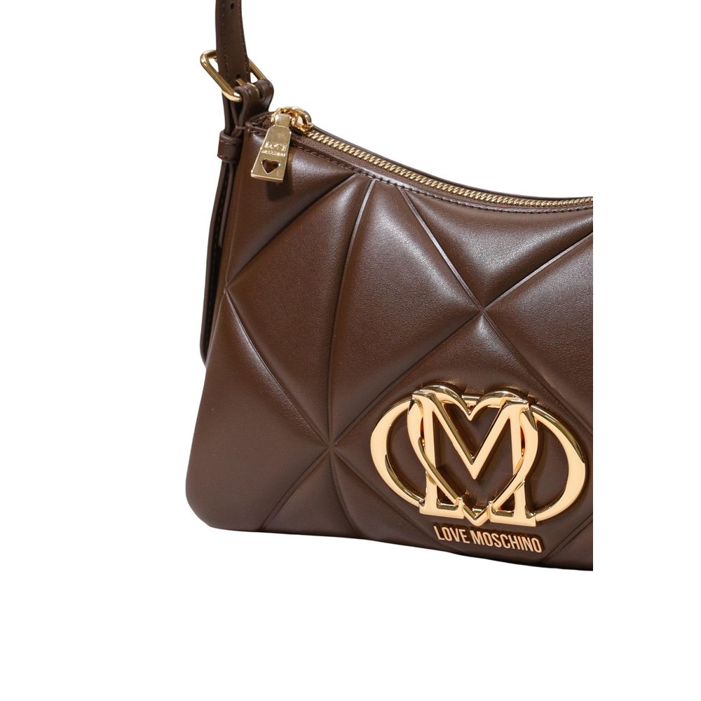 Love Moschino Small Brown Quilted Shoulder Bag