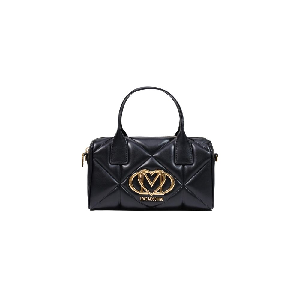 Love Moschino Black Quilted Top Handle Bag