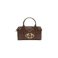 Love Moschino Brown Quilted Top Handle Bag