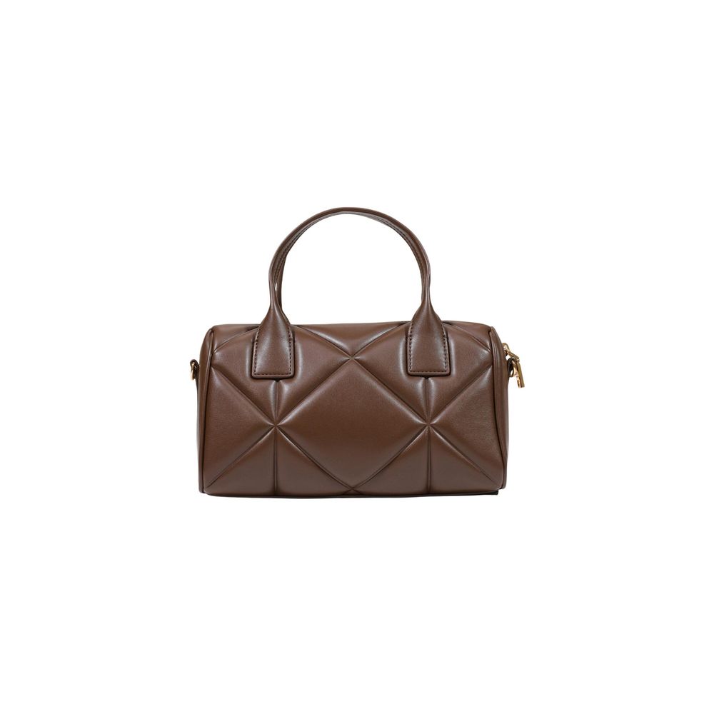Love Moschino Brown Quilted Top Handle Bag