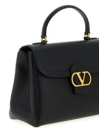 Valentino Garavani 9TO5 Black Leather Top Handle Bag