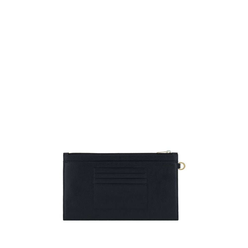 Saint Laurent YSL Quilted Leather Zip Clutch Black