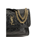 Saint Laurent Niki Medium Vintage Leather Shoulder Bag Black