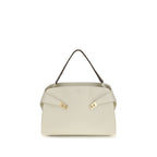 Ferragamo Hug Soft Large Beige Leather Shoulder Bag