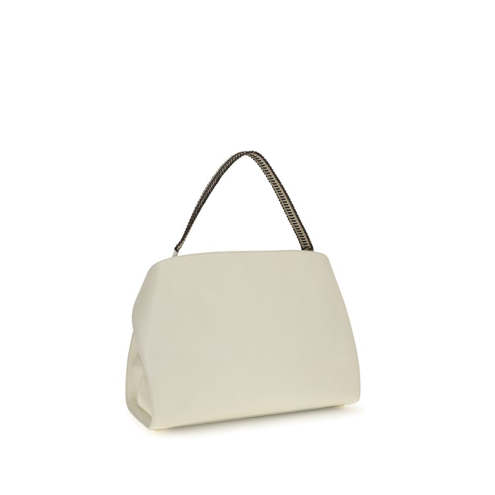 Ferragamo Hug Soft Large Beige Leather Shoulder Bag