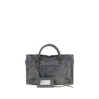 Balenciaga Le City Medium Lambskin Leather Handbag Black